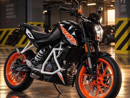 2021 KTM 200 Duke, чёрный, 320000 рублей, вид 1