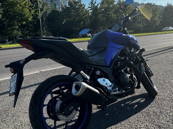 2020 Yamaha MT-03, синий, 490000 рублей - вид 9