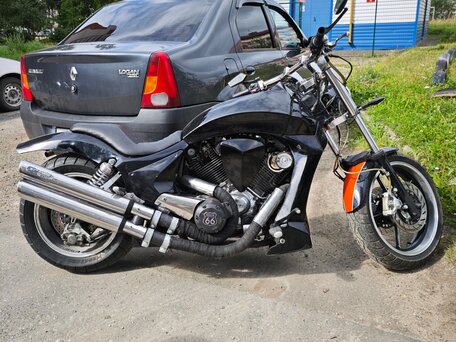 2012 Yamaha XV1100 Virago, чёрный, 350000 рублей, вид 3