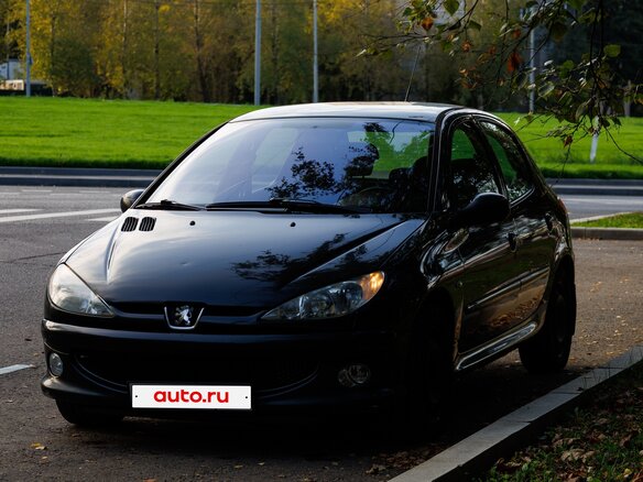 2006 Peugeot 206, чёрный, 365000 рублей