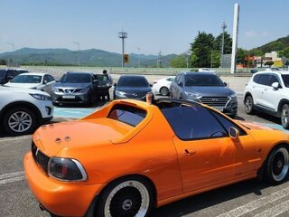 1993 Honda CR-X del Sol III, оранжевый, 1990000 рублей, вид 4