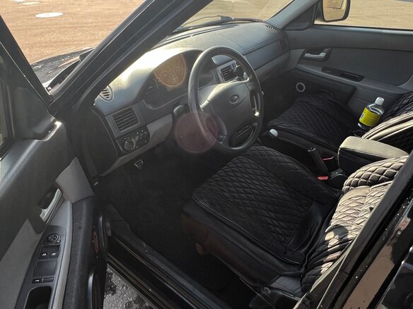 2012 Lada (ВАЗ) Priora I, чёрный, 399900 рублей - вид 12