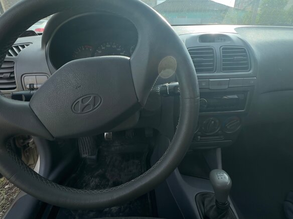 2005 Hyundai Accent ТагАЗ II, бежевый, 355000 рублей - вид 6
