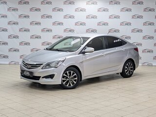 2016 Hyundai Solaris I Рестайлинг, серебристый, 749000 рублей, вид 1