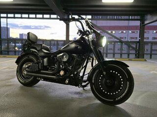 2007 Harley-Davidson Fat Boy, чёрный, 1100000 рублей, вид 1