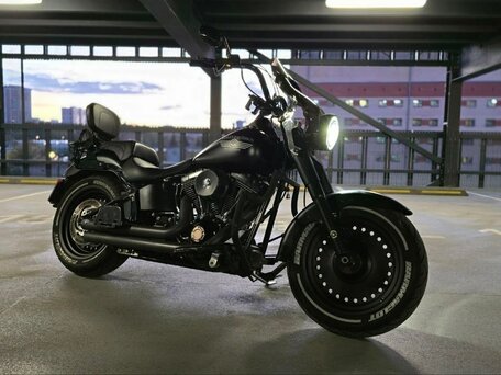2007 Harley-Davidson Fat Boy, чёрный, 1100000 рублей, вид 1