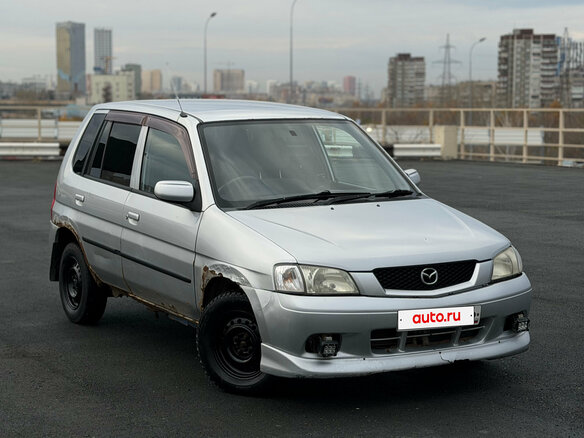 2001 Mazda Demio I (DW), серебристый, 109000 рублей - вид 2