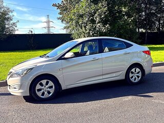 2014 Hyundai Solaris I Рестайлинг, бежевый, 859000 рублей, вид 2