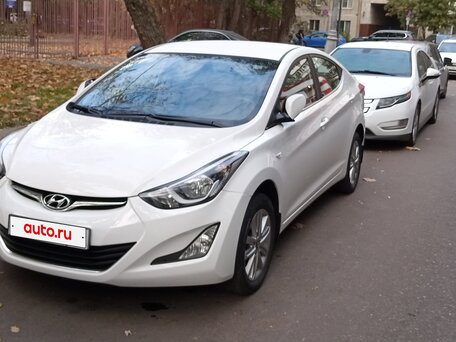 2014 Hyundai Elantra V (MD) Рестайлинг, белый, 1393000 рублей, вид 1