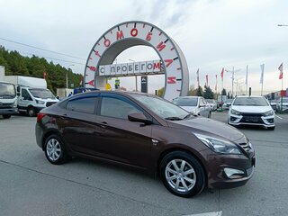 2016 Hyundai Solaris I Рестайлинг, коричневый, 924995 рублей, вид 1