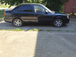 2007 Hyundai Accent ТагАЗ II, чёрный, 480000 рублей, вид 4