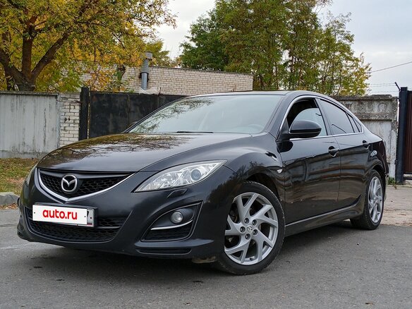 2010 Mazda 6 II (GH) Рестайлинг, чёрный - вид 2