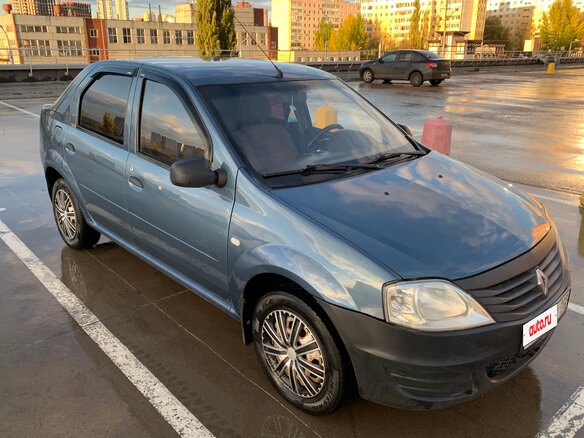 2011 Renault Logan I Рестайлинг, синий, 330000 рублей - вид 8
