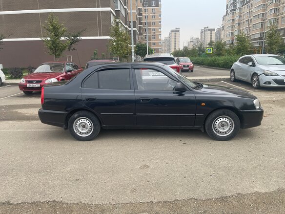 2007 Hyundai Accent ТагАЗ II, чёрный, 397000 рублей - вид 3