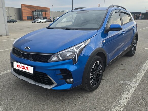 2021 Kia Rio X IV Рестайлинг, синий, 1850000 рублей