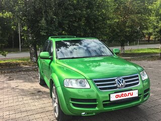 2006 Volkswagen Touareg I, зелёный, 1277777 рублей, вид 3