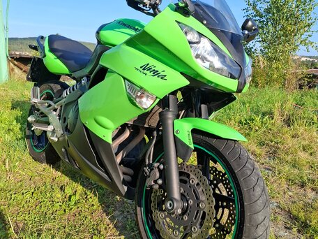 2011 Kawasaki ER-4F (Ninja 400R), зелёный, 350000 рублей, вид 2