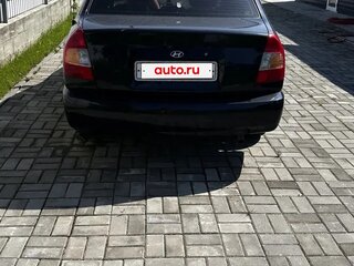 2008 Hyundai Accent ТагАЗ II, чёрный, 380000 рублей, вид 4
