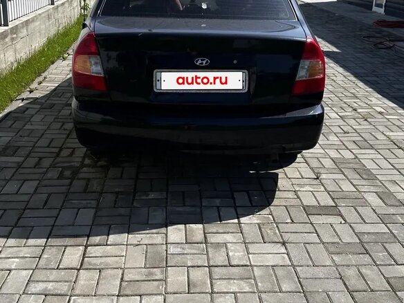 2008 Hyundai Accent ТагАЗ II, чёрный, 380000 рублей - вид 3