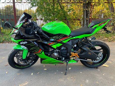 2022 Kawasaki ZX-6R Ninja, зелёный, 1160000 рублей, вид 2