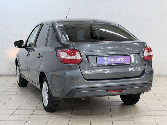 2024 Lada (ВАЗ) Granta I Рестайлинг, серый, 970000 рублей - вид 5
