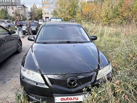 2006 Mazda 6 I (GG) Рестайлинг, чёрный, 160000 рублей, вид 2