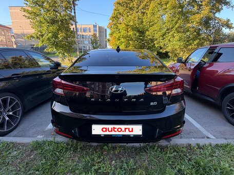 2019 Hyundai Elantra VI (AD) Рестайлинг, чёрный, 1400000 рублей, вид 4