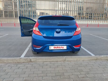 2012 Hyundai Solaris I, синий, 520000 рублей, вид 4