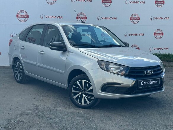 2021 Lada (ВАЗ) Granta I Рестайлинг, серый, 679000 рублей - вид 6