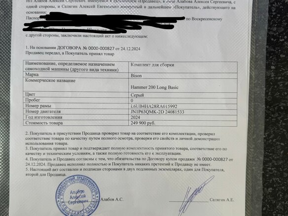 2024 Bison Hammer 200, серый, 150000 рублей - вид 6