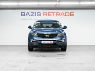 2015 Kia Sportage III Рестайлинг, синий, 1570000 рублей, вид 2