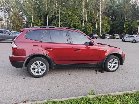 2010 BMW X3 20d I (E83) Рестайлинг, красный, 850000 рублей - вид 6