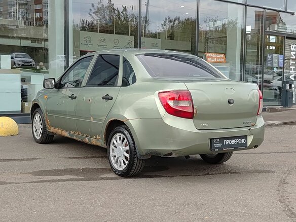 2013 Lada (ВАЗ) Granta I, зелёный, 160000 рублей - вид 6