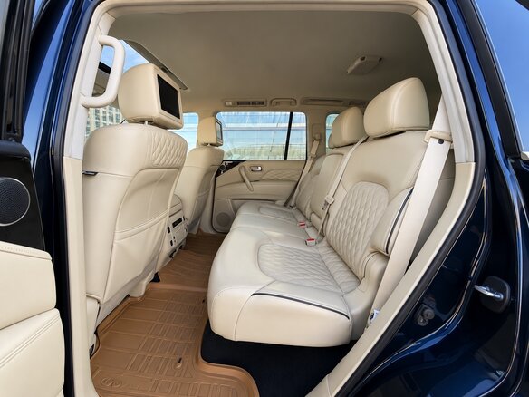 2018 Infiniti QX80 I Рестайлинг 2, синий, 3300000 рублей - вид 8