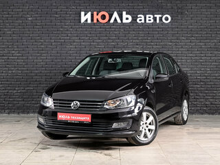 2016 Volkswagen Polo V Рестайлинг, чёрный, 1290000 рублей, вид 1