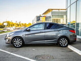 2014 Hyundai Solaris I Рестайлинг, серый, 898000 рублей, вид 4