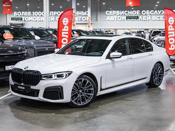 2021 BMW 7 серии 730d xDrive VI (G11/G12) Рестайлинг, белый, 5879700 рублей