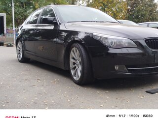 2007 BMW 5 серии 530i V (E60/E61) Рестайлинг, чёрный, 1500000 рублей, вид 2