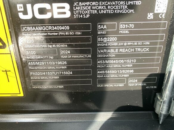 2024 JCB 531-70, золотистый, 11980000 рублей - вид 18