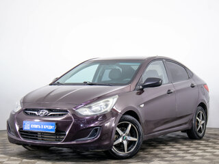 2014 Hyundai Solaris I, фиолетовый, 619000 рублей, вид 3