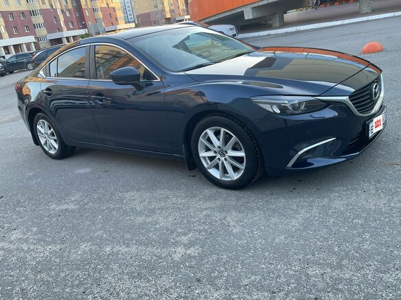2017 Mazda 6 III (GJ) Рестайлинг, синий, 2150000 рублей - вид 3