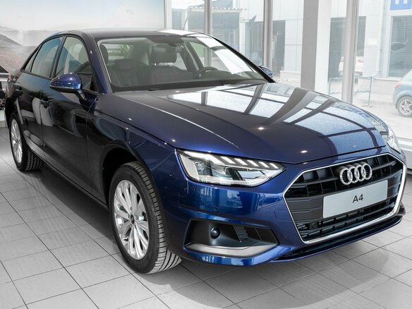 2021 Audi A4 35 TFSI V (B9) Рестайлинг, синий - вид 3