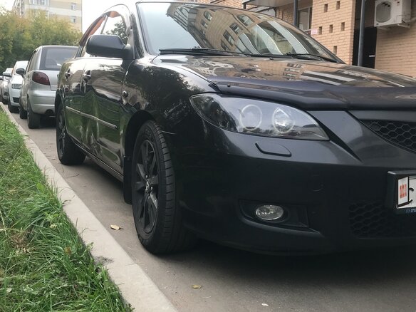 2008 Mazda 3 I (BK) Рестайлинг, чёрный - вид 1