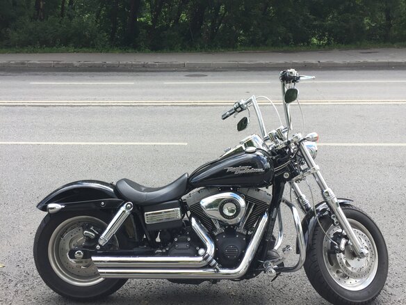 2008 Harley-Davidson Fat Bob, чёрный - вид 1