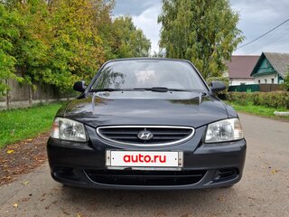 2008 Hyundai Accent ТагАЗ II, чёрный, 599000 рублей, вид 1