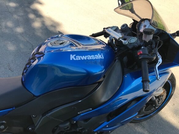 2009 Kawasaki ZX-6 Ninja, синий - вид 3
