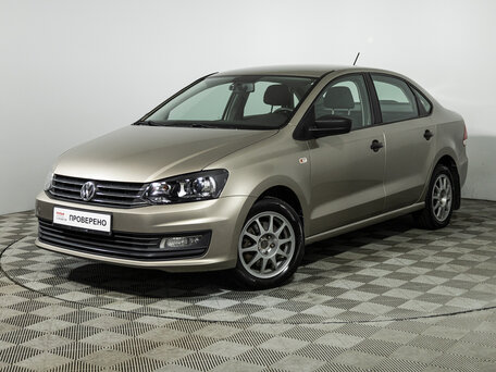 2017 Volkswagen Polo V Рестайлинг, бежевый, 999700 рублей, вид 1