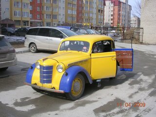 1953 Москвич 400-420, жёлтый, 450000 рублей, вид 3