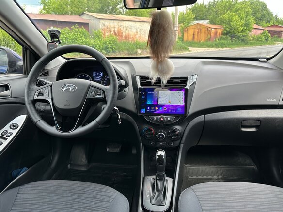2016 Hyundai Solaris I Рестайлинг, синий - вид 4