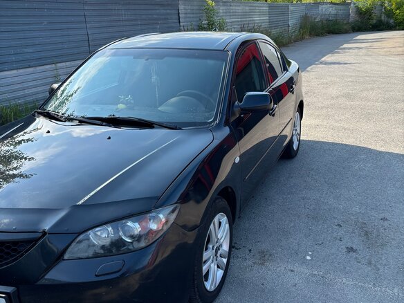 2007 Mazda 3 I (BK) Рестайлинг, чёрный, 320000 рублей